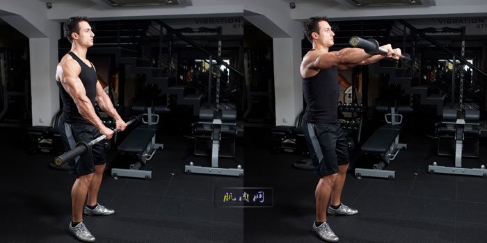 Standing-Barbell-Front-Raise